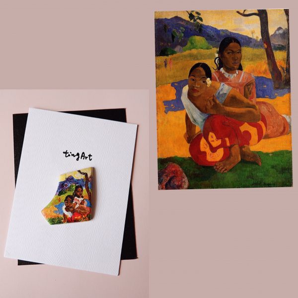 Paul Gauguin | When Will You Marry | handmade Brooch 高更名畫別針｜手作繪製別針：圖片 2