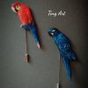 Macaw handmade brooches｜ 金剛鸚鵡別針（2枚）：圖片 2