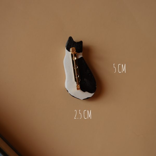 喵黛麗赫本貓咪別針 Meowdrey Hepburn Cat Brooch handmade by Camille Ting：圖片 4
