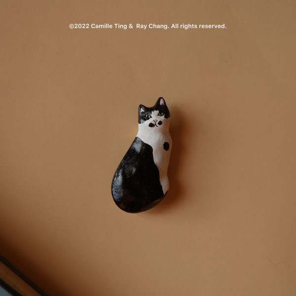 喵黛麗赫本貓咪別針 Meowdrey Hepburn Cat Brooch handmade by Camille Ting