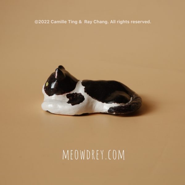 臭臉貓 迷你桌面擺件 Mini Grumpy Tuxedo Cat Sculpture - Camille Ting：圖片 4