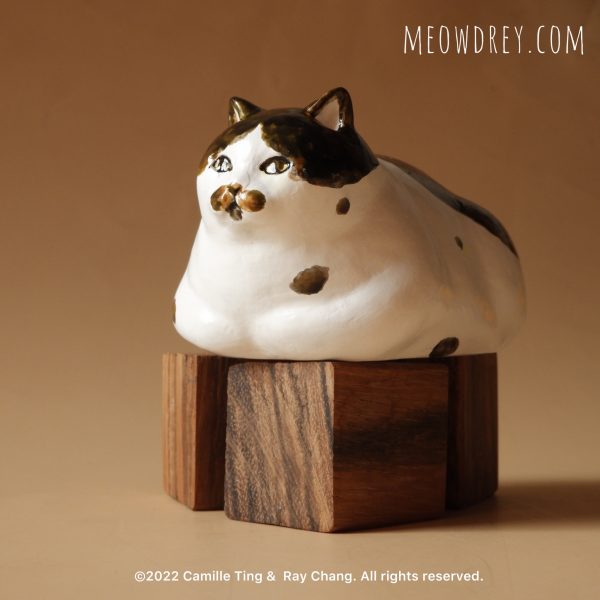 蝶面貓 雕塑桌面擺設- 喵黛麗 Butterfly Nose Cat Sculpture - Camille Ting：圖片 7