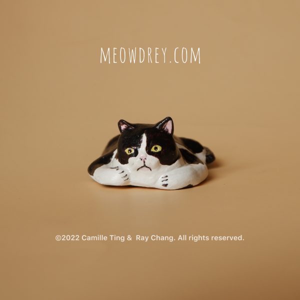 臭臉貓 迷你桌面擺件 Mini Grumpy Tuxedo Cat Sculpture - Camille Ting：圖片 7