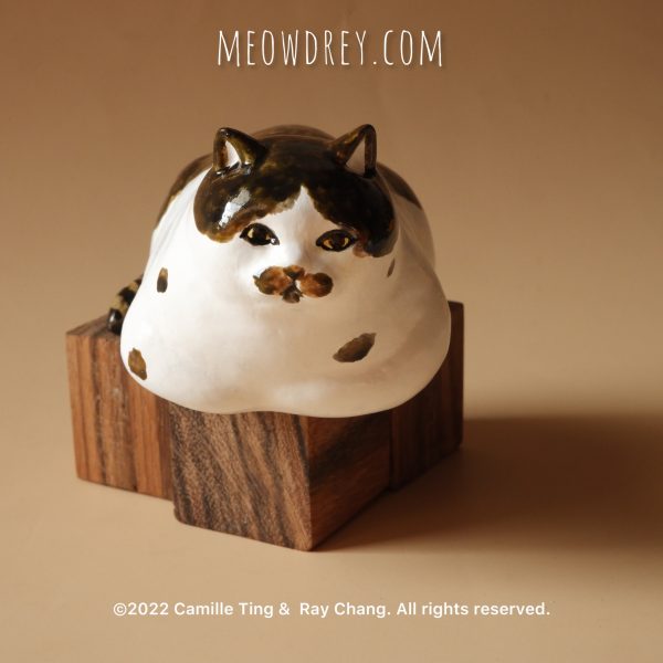 蝶面貓 雕塑桌面擺設- 喵黛麗 Butterfly Nose Cat Sculpture - Camille Ting：圖片 3