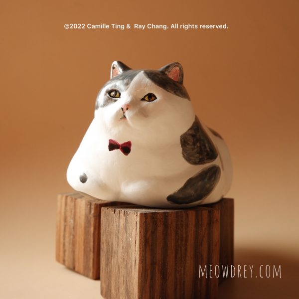 紳士貓 Gentleman Bicolor Cat Sculpture - Camille Ting  （喵黛麗）：圖片 4