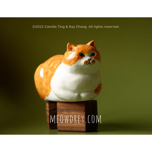 「橘子皮」貓咪｜手作雕塑｜orange cat sculpture  - Camille Ting：圖片 6