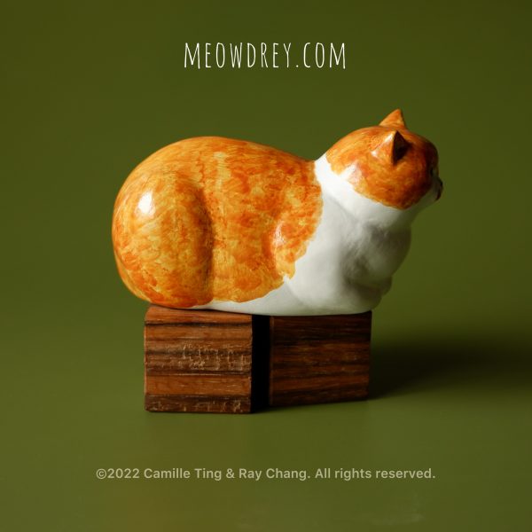 「橘子皮」貓咪｜手作雕塑｜orange cat sculpture  - Camille Ting：圖片 5