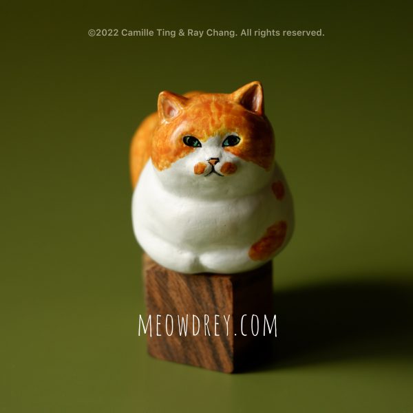 「橘子皮」貓咪｜手作雕塑｜orange cat sculpture  - Camille Ting：圖片 9
