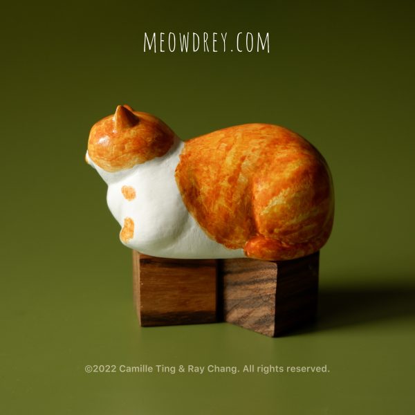 「橘子皮」貓咪｜手作雕塑｜orange cat sculpture  - Camille Ting：圖片 7