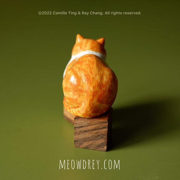 「橘子皮」貓咪｜手作雕塑｜orange cat sculpture  - Camille Ting：圖片 8