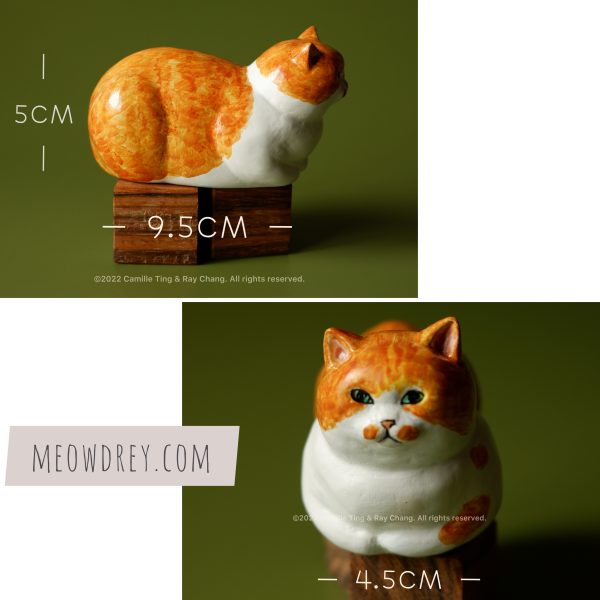 「橘子皮」貓咪｜手作雕塑｜orange cat sculpture  - Camille Ting：圖片 2