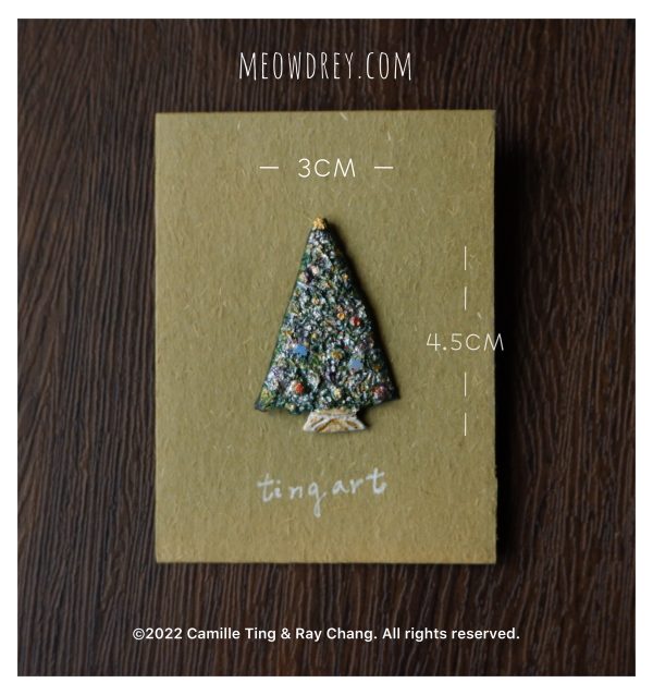 聖誕樹手作別針 Handmade Christmas Tree brooch - rAe：圖片 4