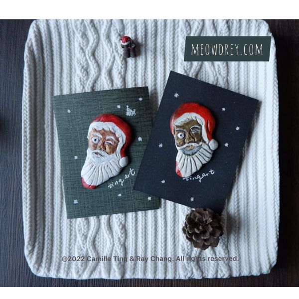 手作聖誕老人別針｜金色聖誕老人 Handmade Golden Santa Brooch - rAe：圖片 5