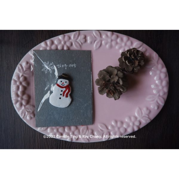 ⛄️手作雪人別針 Handmade Snowman Brooch - rAe