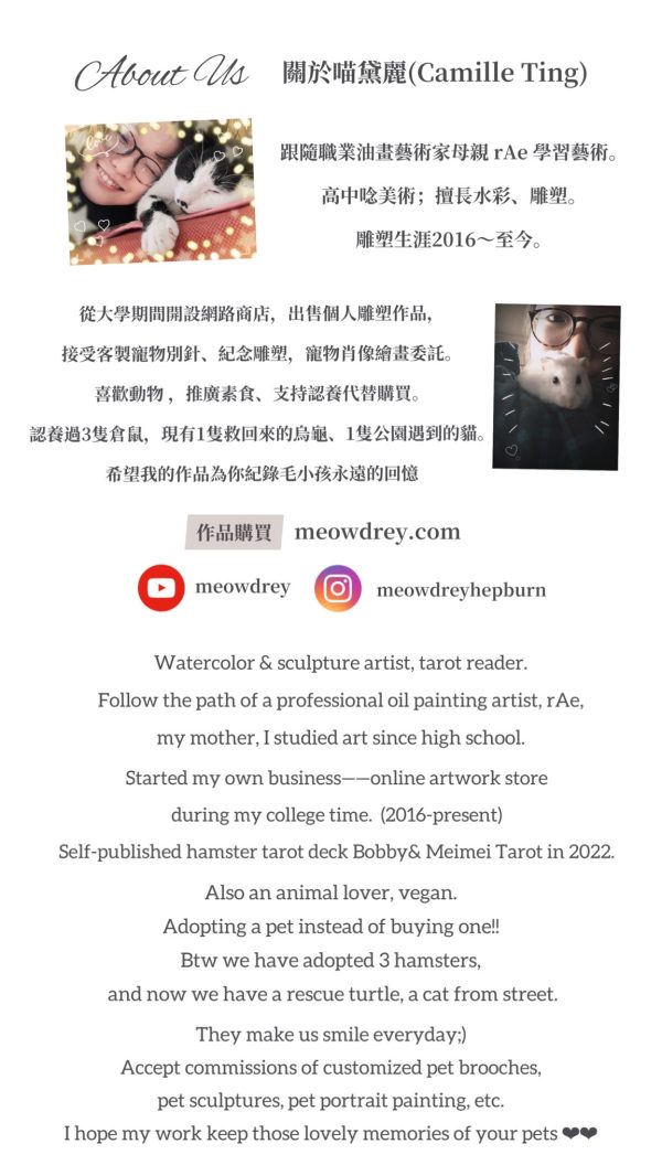 迷你雕塑桌擺｜訂製｜愛寵迷你雕塑  Custom your Pets' Mini Sculpture 純手工製作 - Camille Ting （喵黛麗）：圖片 5