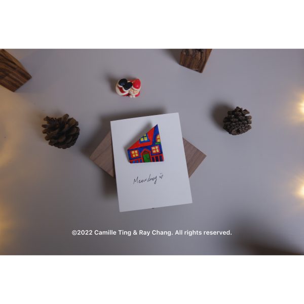 紅藍撞色聖誕小屋｜手作別針 Christmas House | handmade brooch - rAe：圖片 3