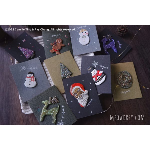 聖誕別針10枚｜Christmas Brooches Bundle （10 brooches）【free shipping】