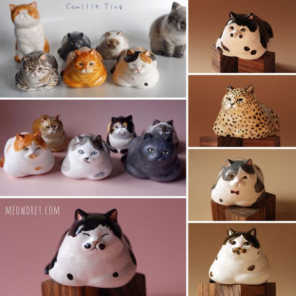【客製】你的貓咪雕塑（折手手）桌面擺設｜Custom Your Cat loaf Sculpture：圖片 3