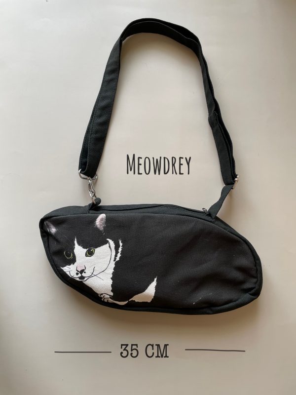 咪咪斜挎帆布包｜Tuxedo Cat Mimi Dululu Bag 【免運折扣碼777】：圖片 9