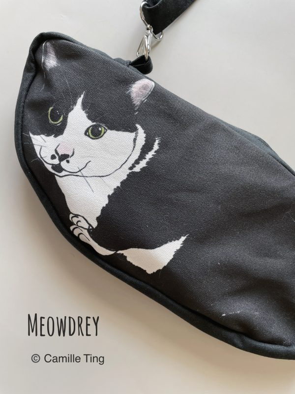 咪咪斜挎帆布包｜Tuxedo Cat Mimi Dululu Bag 【免運折扣碼777】